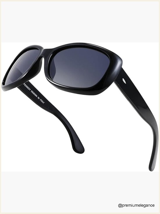 Vintage Square Polarized Sunglasses UV400 Wrap Around Thick Frame main image 5
